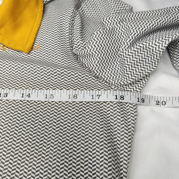 Horseware Ireland Cara Gray Chevron Equestrian Polo Long Sleeve Large Preppy - Picture 11 of 12